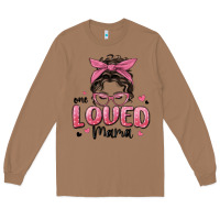 Toasted Coconut one loved mama messy bun Long Sleeve Tee - MaliasSmallBusiness