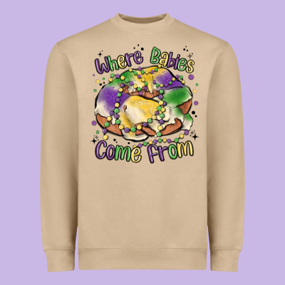 Where Babies Come From Heavyweight Sweatshirt Designed By Maliassmallbusiness