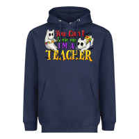 Navy You Can't Scare Me I'm a Teacher Heavyweight Hoodie - texasbilliewilder