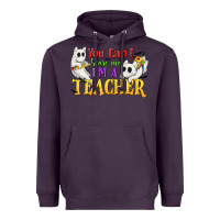 Plum You Can't Scare Me I'm a Teacher Heavyweight Hoodie - texasbilliewilder