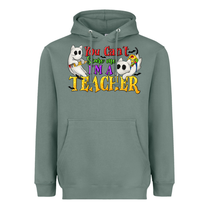 You Can't Scare Me I'm A Teacher Heavyweight Hoodie by texasbilliewilder | Teevron