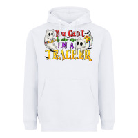 White You Can't Scare Me I'm a Teacher Heavyweight Hoodie - texasbilliewilder