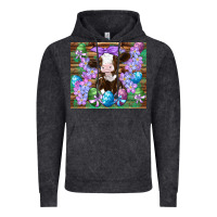 Vintage Black easter cow eggs flowers daisys Vintage Hoodie - Artiststas