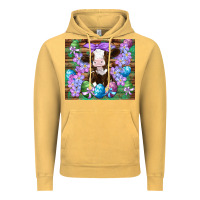 Vintage Mustard easter cow eggs flowers daisys Vintage Hoodie - Artiststas