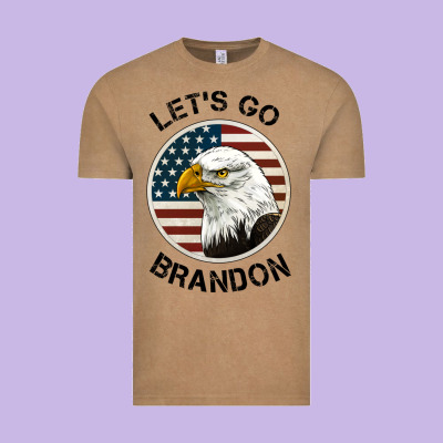 Lets Go Brandon American Bald Eagle Vintage Tee Designed By Jasminsmagicworld