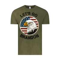 Vintage Olive Lets Go Brandon American Bald Eagle Vintage Tee - Jasminsmagicworld