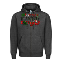 Charcoal Heather Santa's Favorite Caregiver Christmas Zipper Hoodie - LillyAllenDesigns