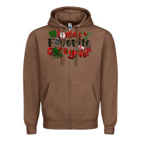 Chestnut Santa's Favorite Caregiver Christmas Zipper Hoodie - LillyAllenDesigns