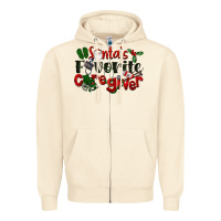 Sandshell Santa's Favorite Caregiver Christmas Zipper Hoodie - LillyAllenDesigns