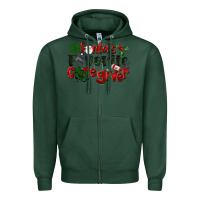 Sports Green Santa's Favorite Caregiver Christmas Zipper Hoodie - LillyAllenDesigns