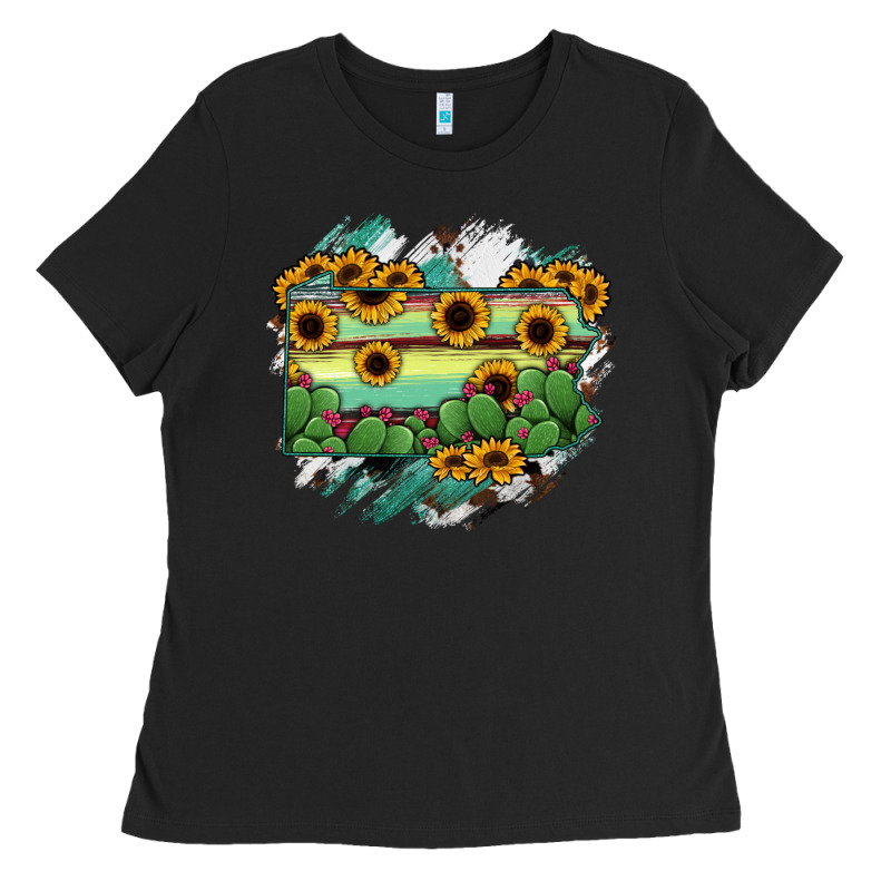 Pennsylvania State Map Ladies Tee by RanaPortraitStore | Teevron