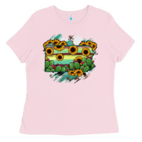 Bubblegum Pink Pennsylvania State Map Ladies Tee - RanaPortraitStore