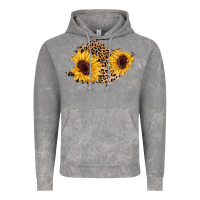 Cloud Rock sunflower leopard patch Vintage Hoodie - AdoDesignShop