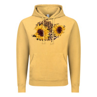 Vintage Mustard sunflower leopard patch Vintage Hoodie - AdoDesignShop