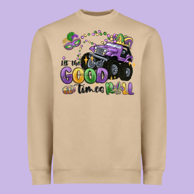 Let The Good Times Roll Heavyweight Sweatshirt Designed By Maliassmallbusiness