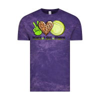 Cloud Purple peace love tennis Vintage Tee - AdoDesignShop