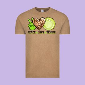 Peace Love Tennis Vintage Tee Designed By Adodesignshop