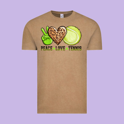 Peace Love Tennis Vintage Tee Designed By Adodesignshop