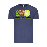 Vintage Denim peace love tennis Vintage Tee - AdoDesignShop