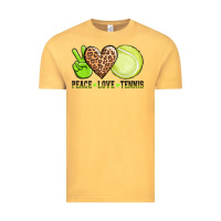Vintage Mustard peace love tennis Vintage Tee - AdoDesignShop