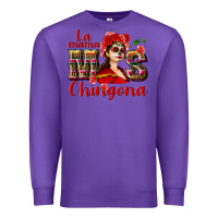 Purple La mama mos Chingona Premium Sweatshirt - NancyCooperArtShop