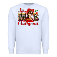 White La mama mos Chingona Premium Sweatshirt - NancyCooperArtShop