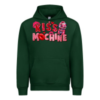 Forest Green Kiss machine Valentine's Day Urban Hoodie - FaDigitalArtStudio