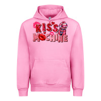 Fuchsia Pink Kiss machine Valentine's Day Urban Hoodie - FaDigitalArtStudio