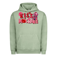 Pigment Oil Green Kiss machine Valentine's Day Urban Hoodie - FaDigitalArtStudio