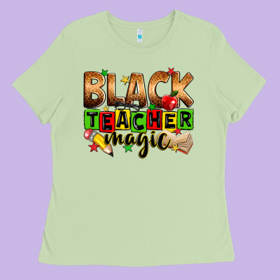 Black Teacher Magic Juneteenth Ladies Tee Designed By Zillion Design Studio