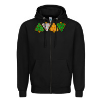Black christmas tree cookies Zipper Hoodie - LillyAllenDesigns