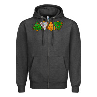 Charcoal Heather christmas tree cookies Zipper Hoodie - LillyAllenDesigns