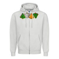 Dove Grey christmas tree cookies Zipper Hoodie - LillyAllenDesigns
