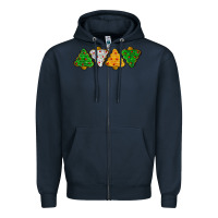 Navy christmas tree cookies Zipper Hoodie - LillyAllenDesigns