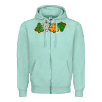 Seafoam christmas tree cookies Zipper Hoodie - LillyAllenDesigns