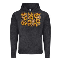 Sunflower Leopard Background Vintage Hoodie | Teevron