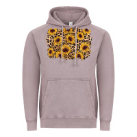 Vintage Zinc sunflower leopard background Vintage Hoodie - AdoDesignShop