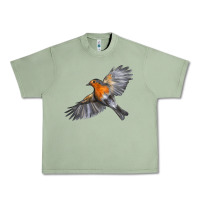 Oil Green Flying American Robin Urban Heavy Tee - LillyAllenDesigns