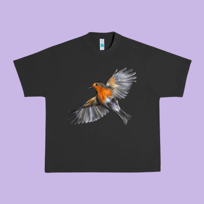 Flying American Robin Urban Heavy Tee Designed By Lillyallendesigns