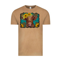 Western Leopard Buffalo Plaid Baby Highland Cow Vintage Tee | Teevron
