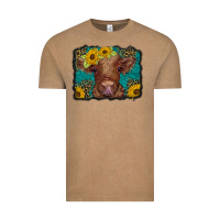 Vintage Coffee western leopard buffalo plaid baby highland cow Vintage Tee - BarkalooDesign