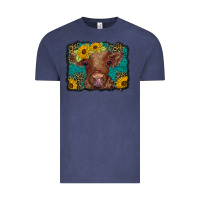 Vintage Denim western leopard buffalo plaid baby highland cow Vintage Tee - BarkalooDesign
