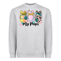 Heather Grey my peeps Heavyweight Sweatshirt - MaliasSmallBusiness