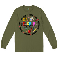 Army Green teachers aide Long Sleeve Tee - MaliasSmallBusiness