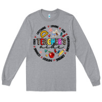 Heather Grey teachers aide Long Sleeve Tee - MaliasSmallBusiness