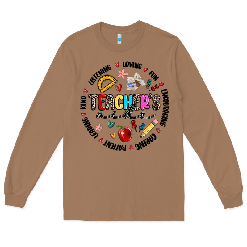Teachers Aide Long Sleeve Tee by MaliasSmallBusiness | Teevron