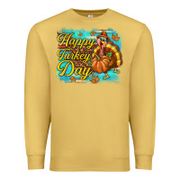 Antique Gold Happy Turkey Day Premium Sweatshirt - texasbilliewilder