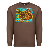 Chestnut Happy Turkey Day Premium Sweatshirt - texasbilliewilder