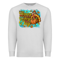 Dove Grey Happy Turkey Day Premium Sweatshirt - texasbilliewilder