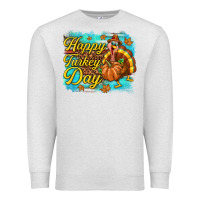 Oatmeal Heather Happy Turkey Day Premium Sweatshirt - texasbilliewilder